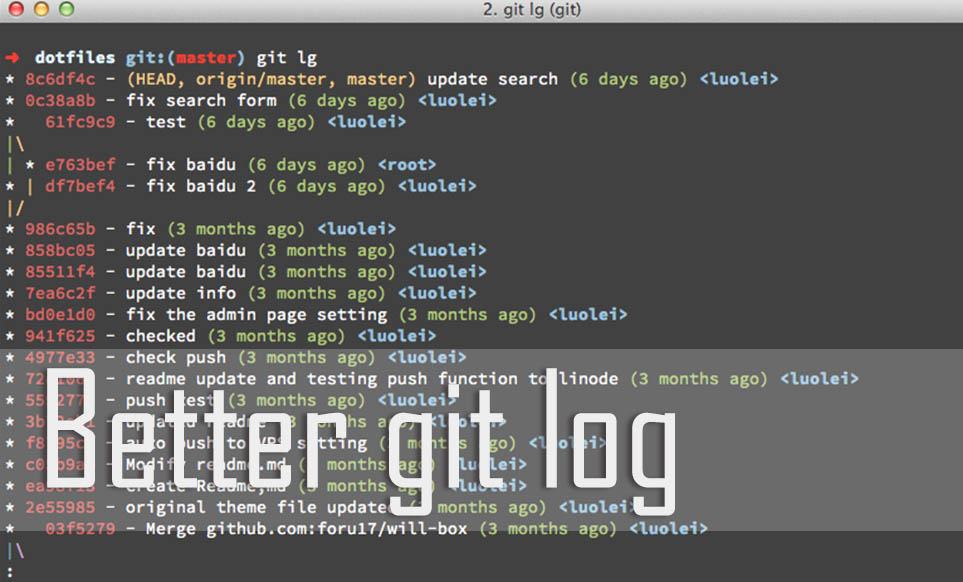 更好的git log | 罗磊的独立博客